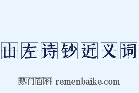 山左诗钞近义词是什么意思的图片